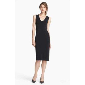 Alexander Wang Sleeveless Midi Jersey Bodycon Dress Black Medium